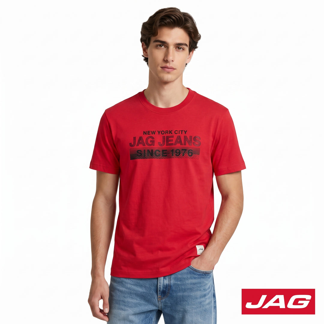 Jag Men’s Rugged Boxy Fit Roundneck Casual T‑Shirt 32RJ2001