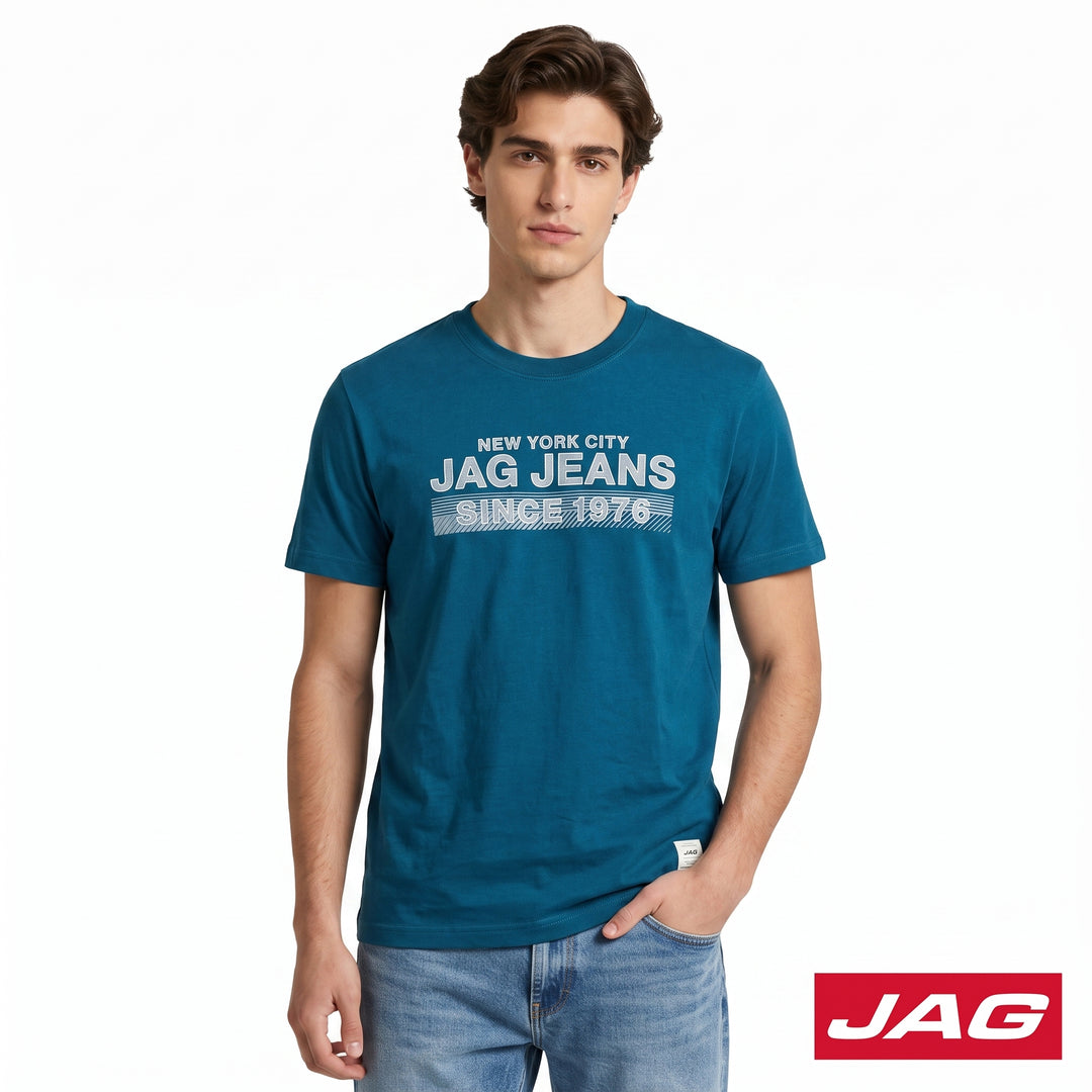 Jag Men’s Rugged Boxy Fit Roundneck Casual T‑Shirt 32RJ2001