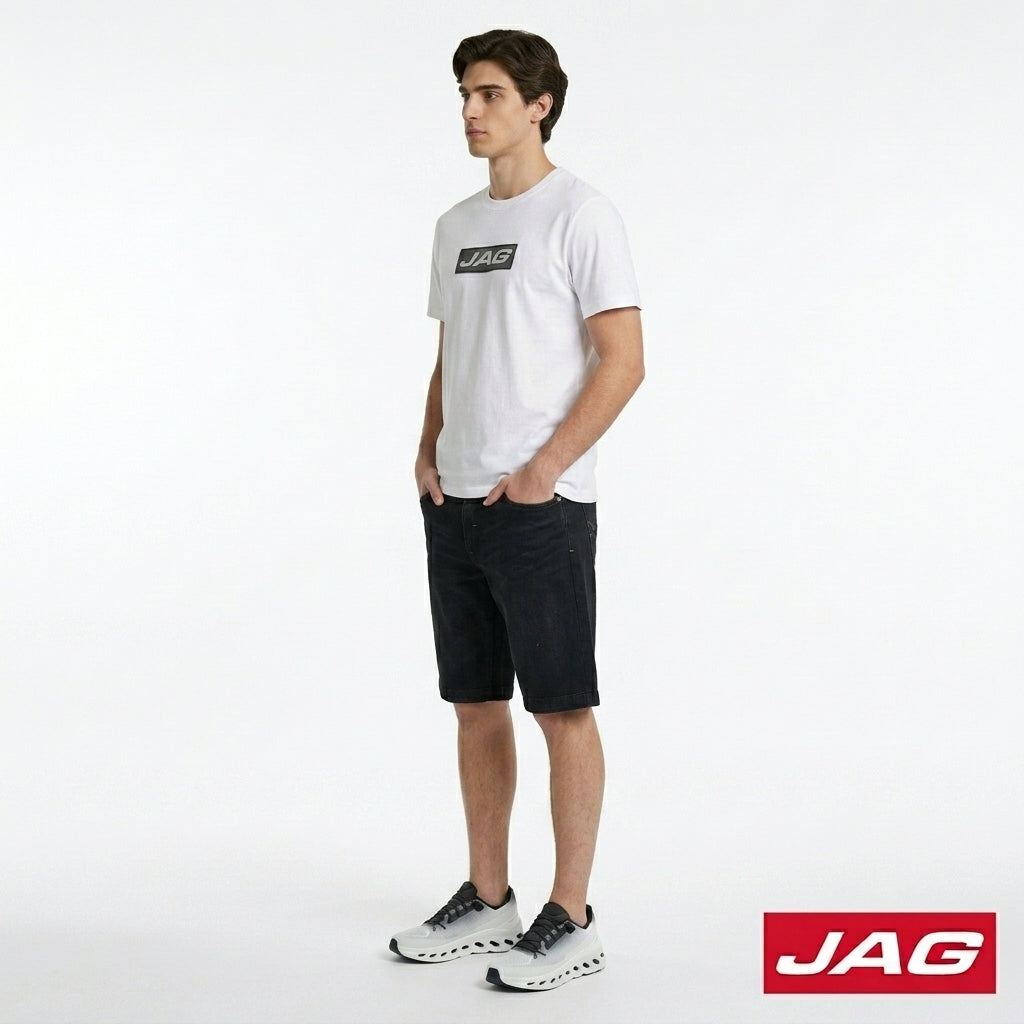 Jag Black Men’s Denim Shorts 11" Classic Fit 113264K9