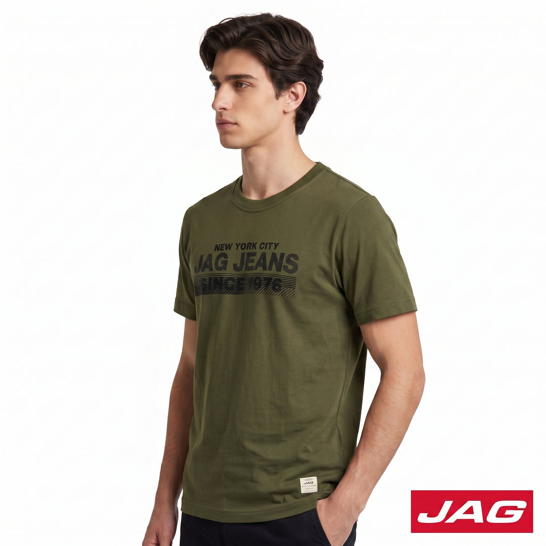 Jag Men’s Rugged Boxy Fit Roundneck Casual T‑Shirt 32RJ2001