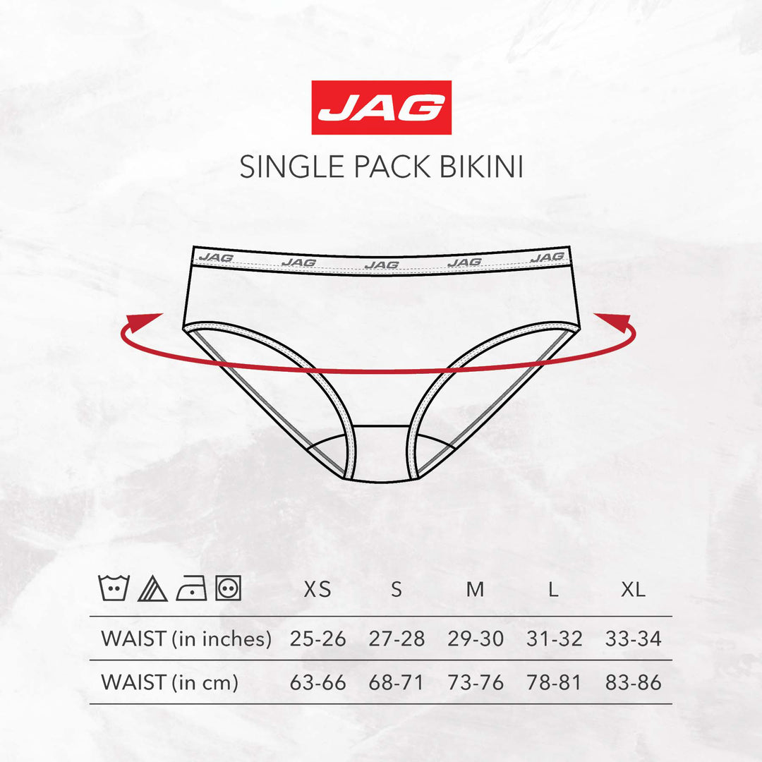 Jag Women's Underwear Cotton Stretch Bikini Single Pack 60AC1000