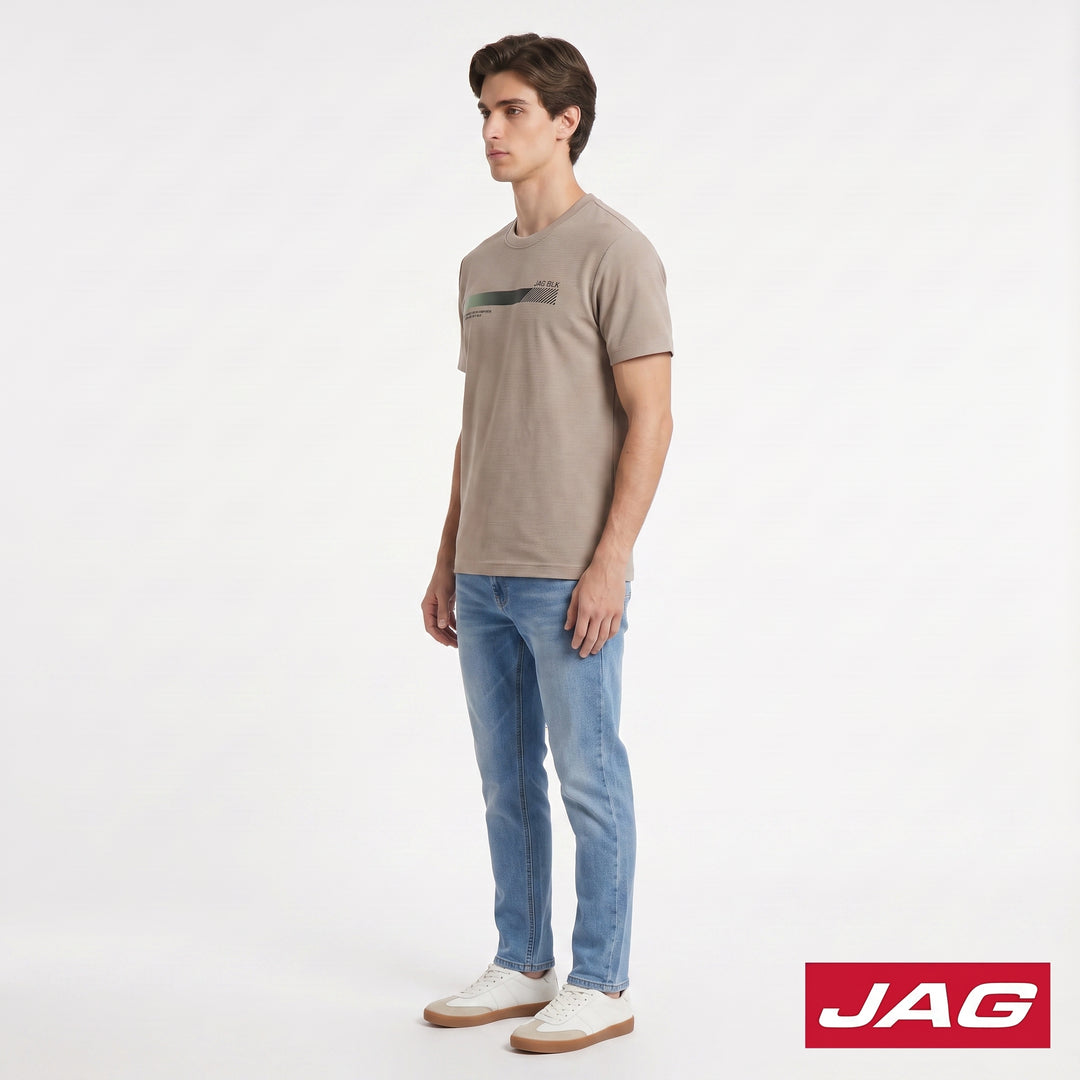 Jag Black Men’s Rugged Boxy Fit Roundneck T-Shirt 30L92001