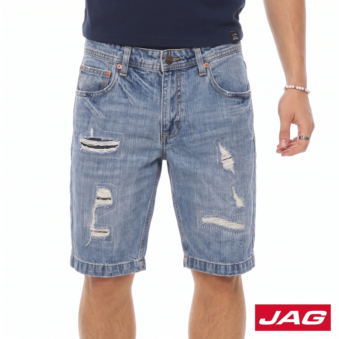 Jag Men’s Stressed Denim Shorts 11" Classic Casual Wear 113264K9
