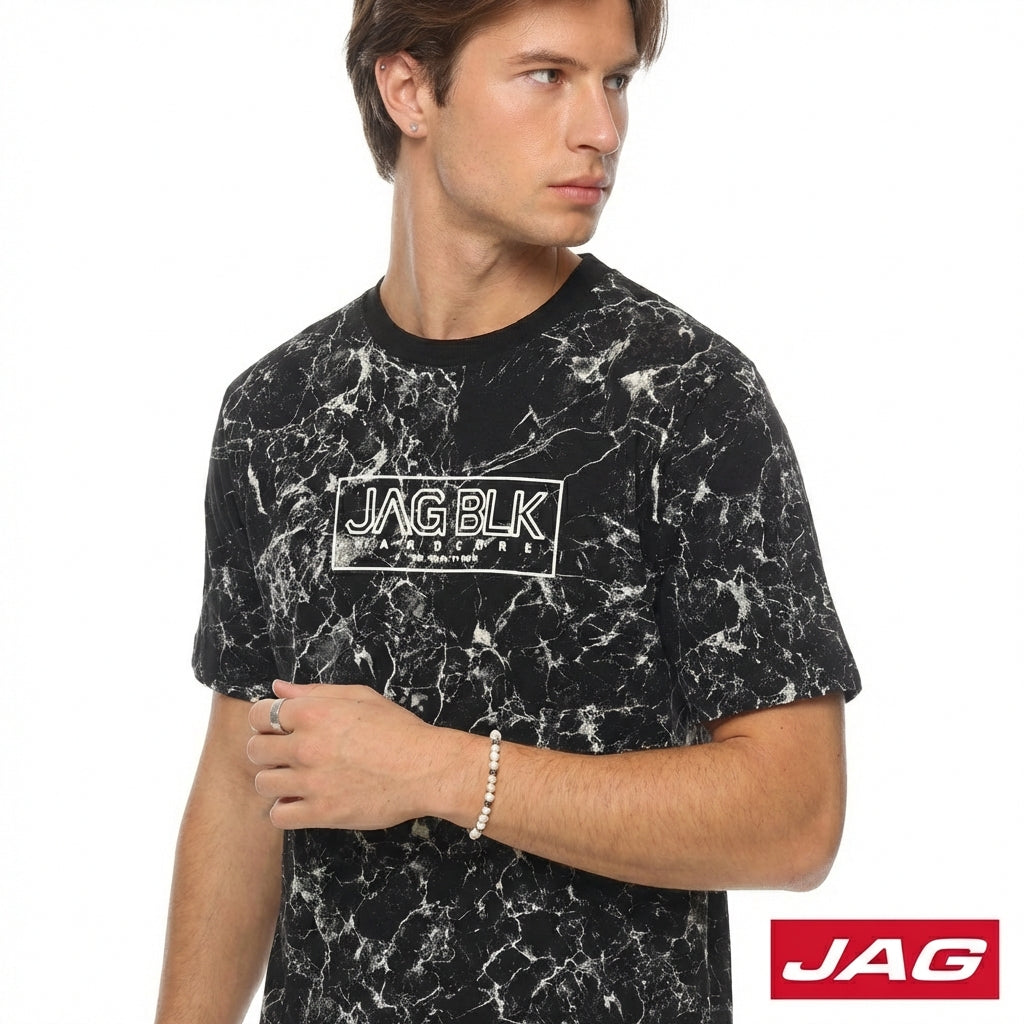 Jag Black Men's Round Neck Rugged Fit 30LP2001