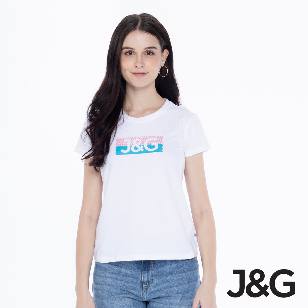 J&G Girl's Relaxed Fit Logo Tee