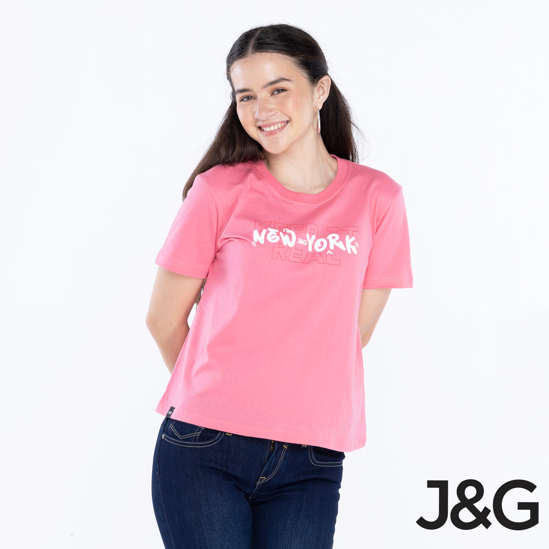 J&G Girl's NYC Relaxed Fit Graphic Tee