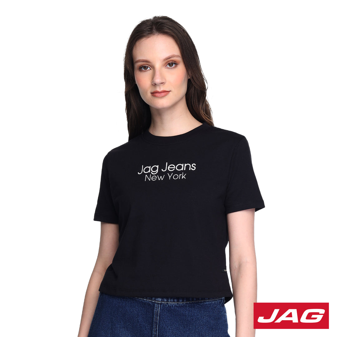 JAG LAdies Round Neck Relaxed Crop Top 83RY20R0