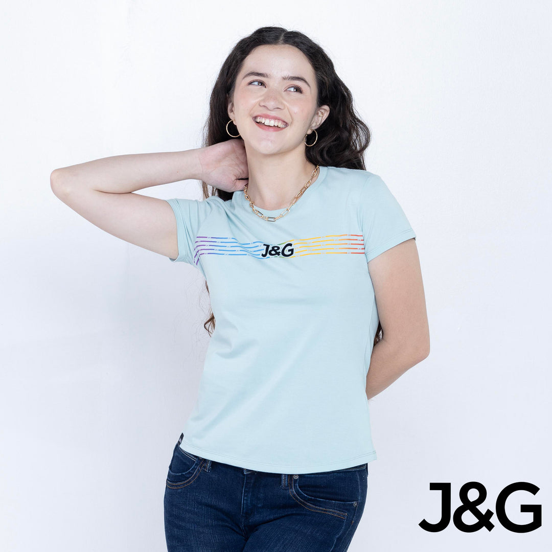J&G Girl's Logo Tee Loose Fit