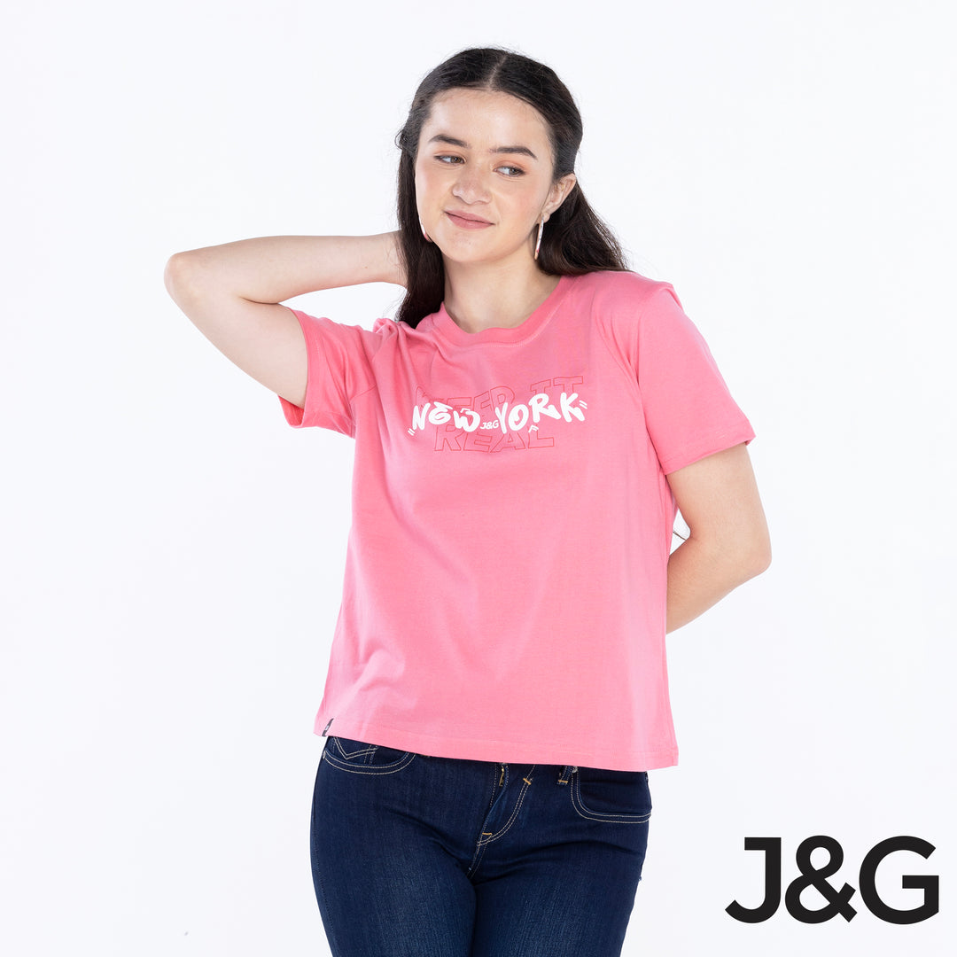 J&G Girl's NYC Relaxed Fit Graphic Tee