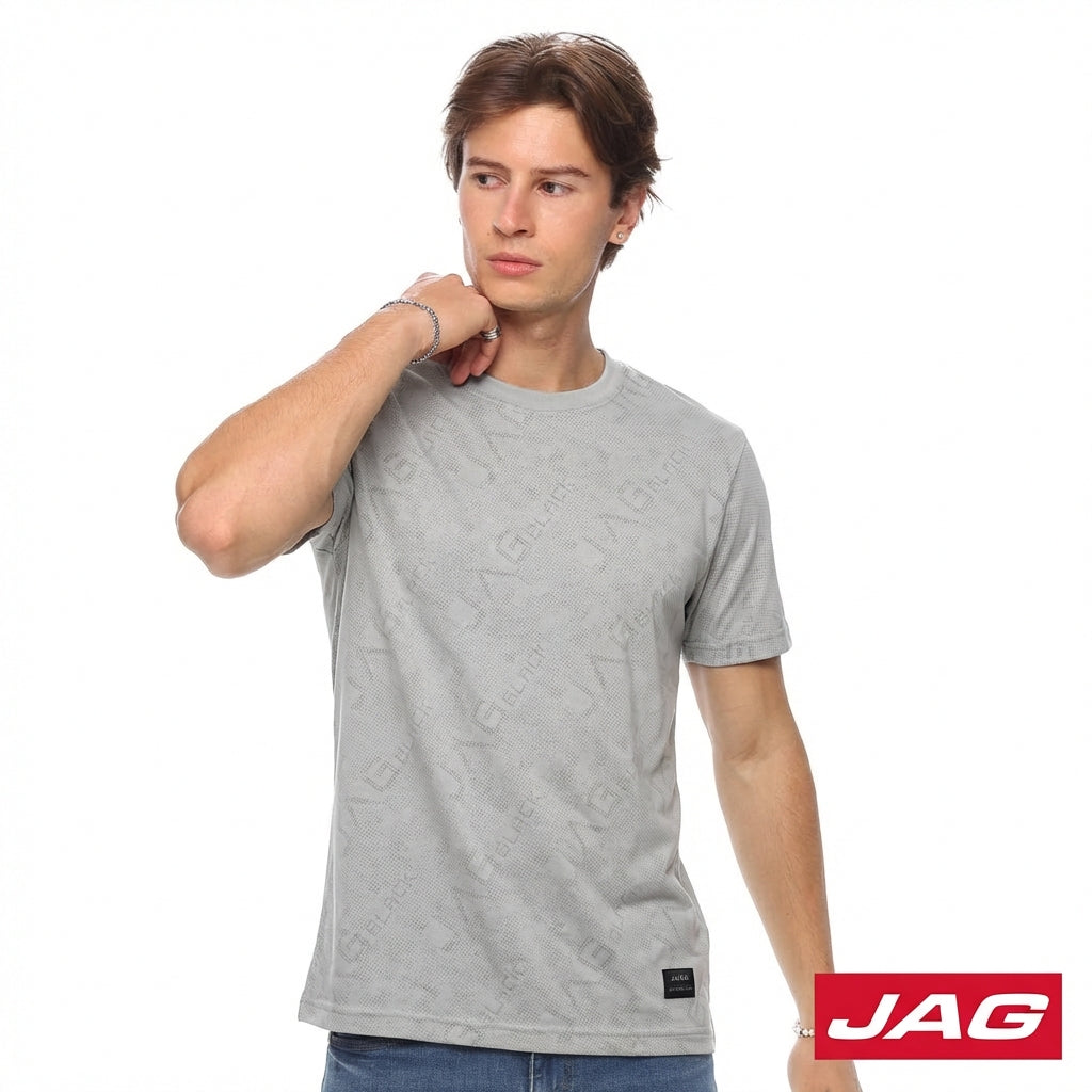 Jag Black Men's Round Neck Rugged Boxy Fit 30LQ2001