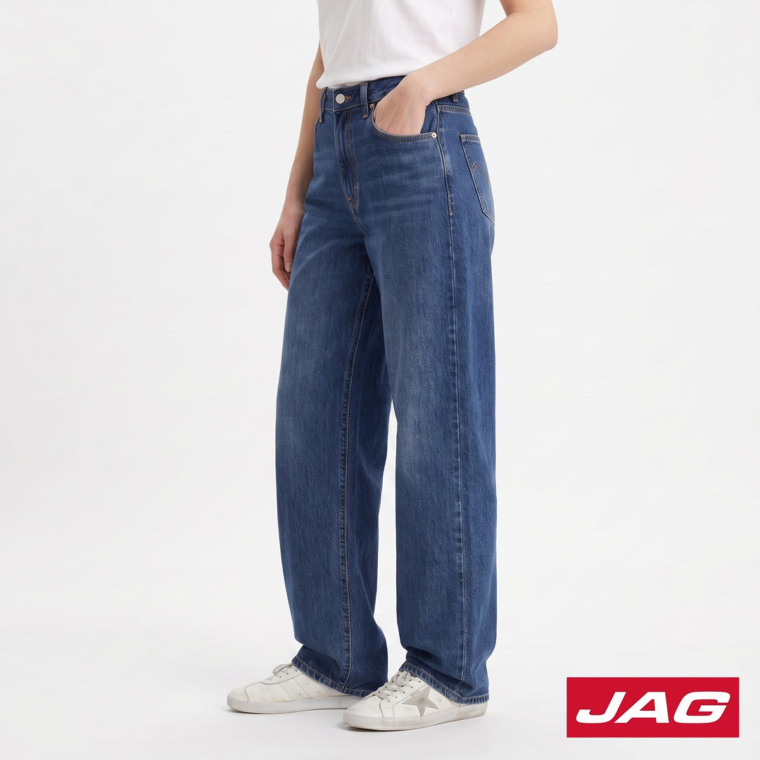 Jag Ladies Sexy Loose 21" Denim Jeans Original Fit High Waist Wide Leg 215622K5
