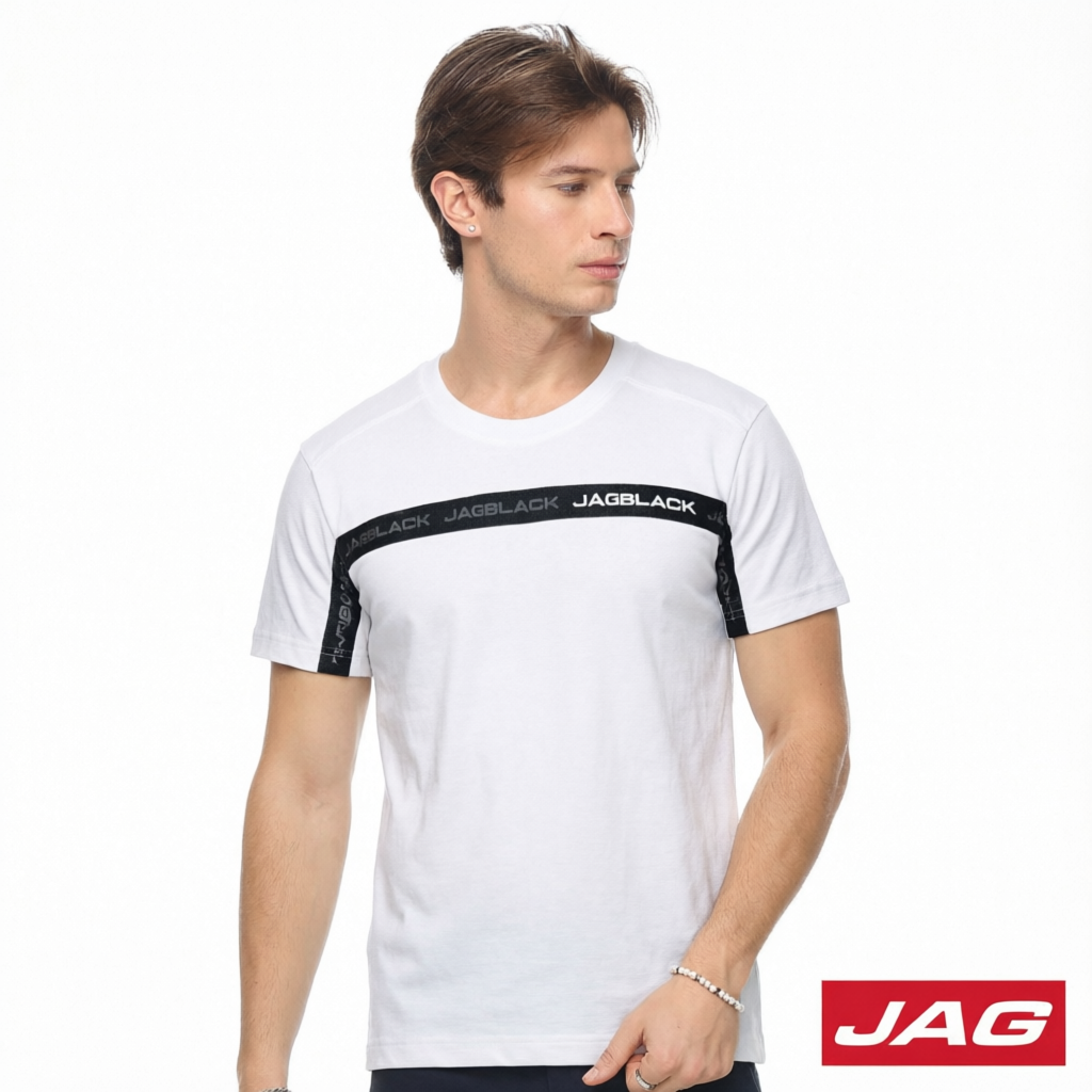 Jag Black Men's Round Neck Rugged Boxy Fit 30LU2001