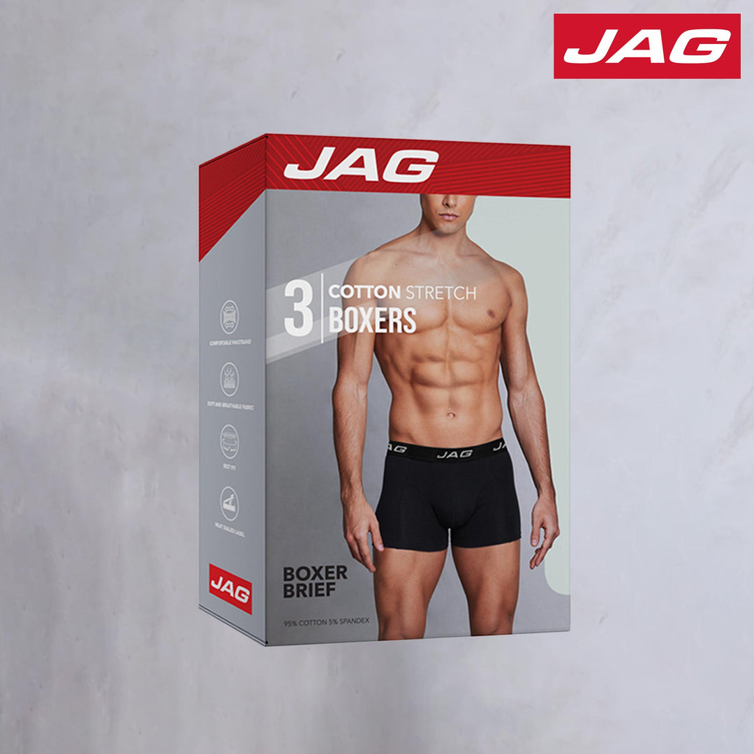 Jag Men's Boxer Brief 3 in 1 Assorted Pack 50AA3000
