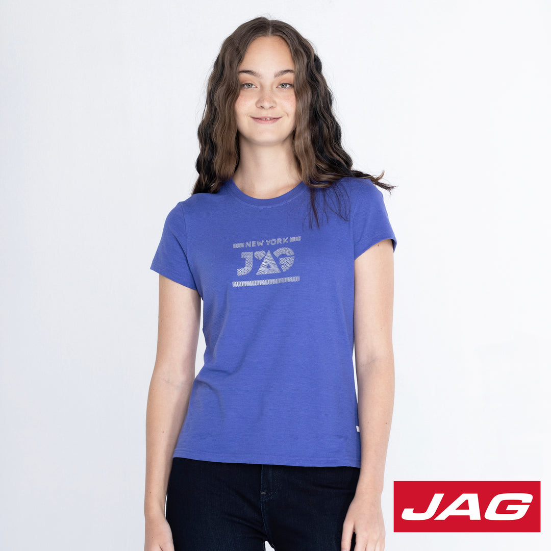 Jag Ladies NYC Relaxed Fit Logo Tee