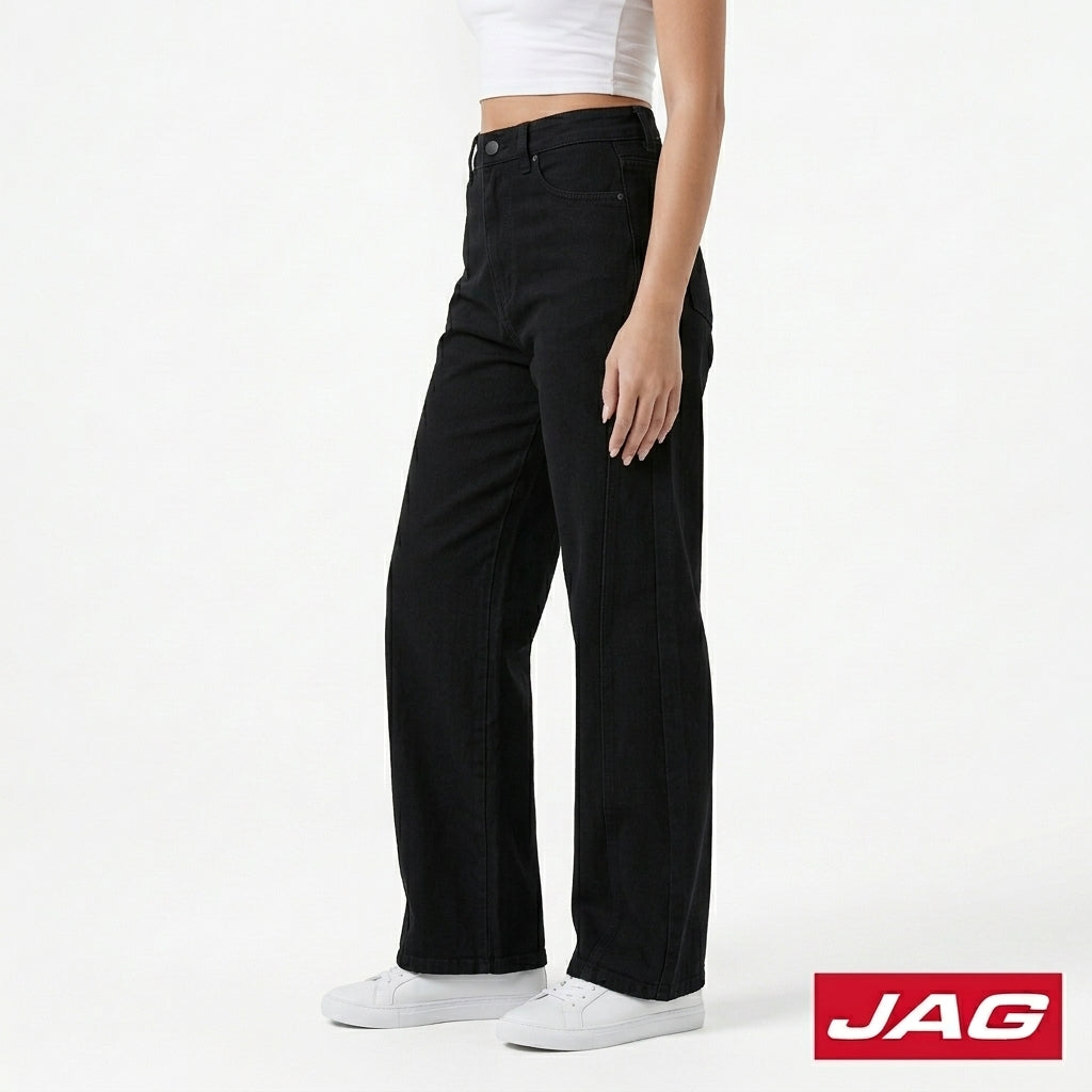 Jag Jeans Women's High Waist Wide Leg Denim Pants Loose Fit 21" 21630104