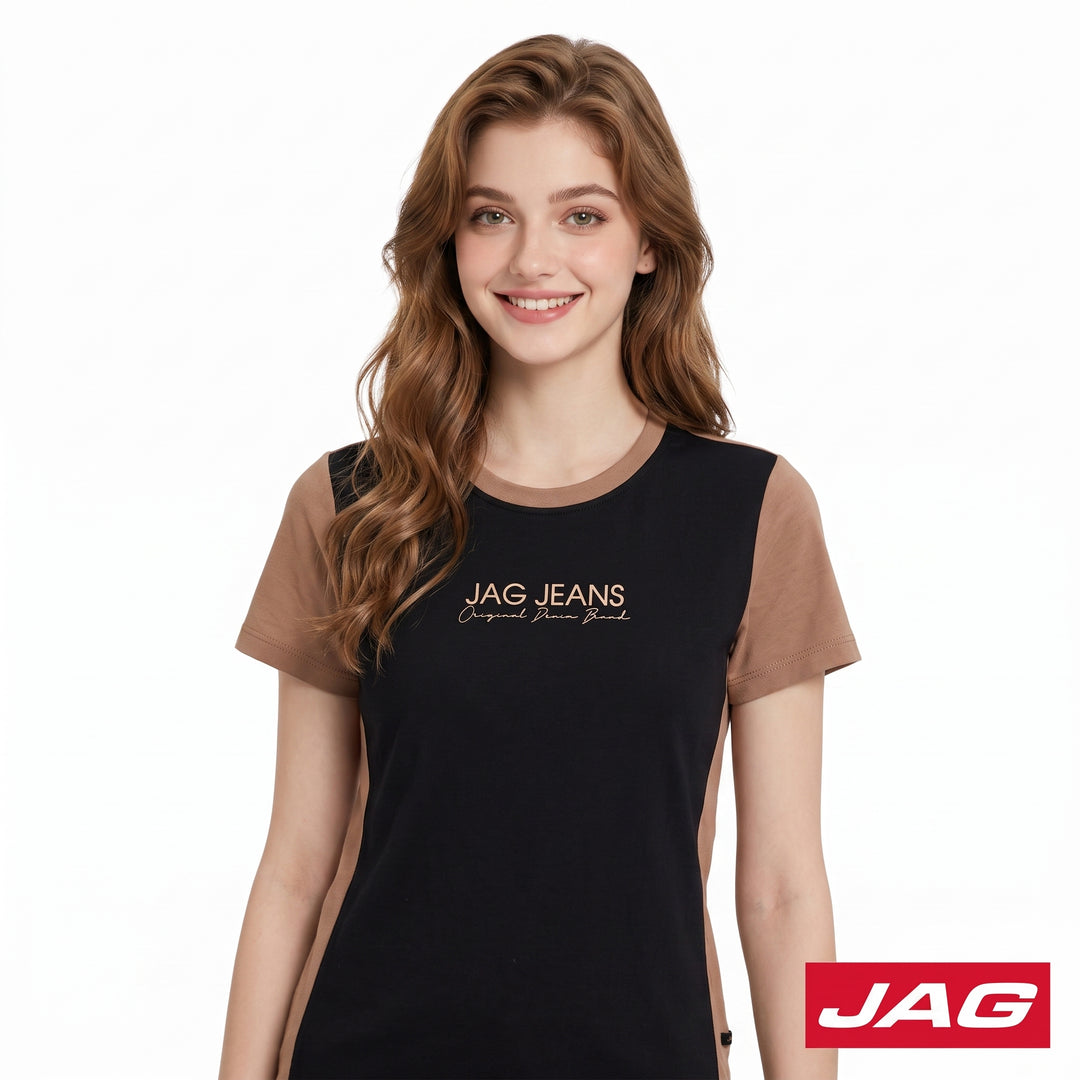 Jag Ladies Casual Roundneck Branded Graphic Print T-Shirt 83RV8000