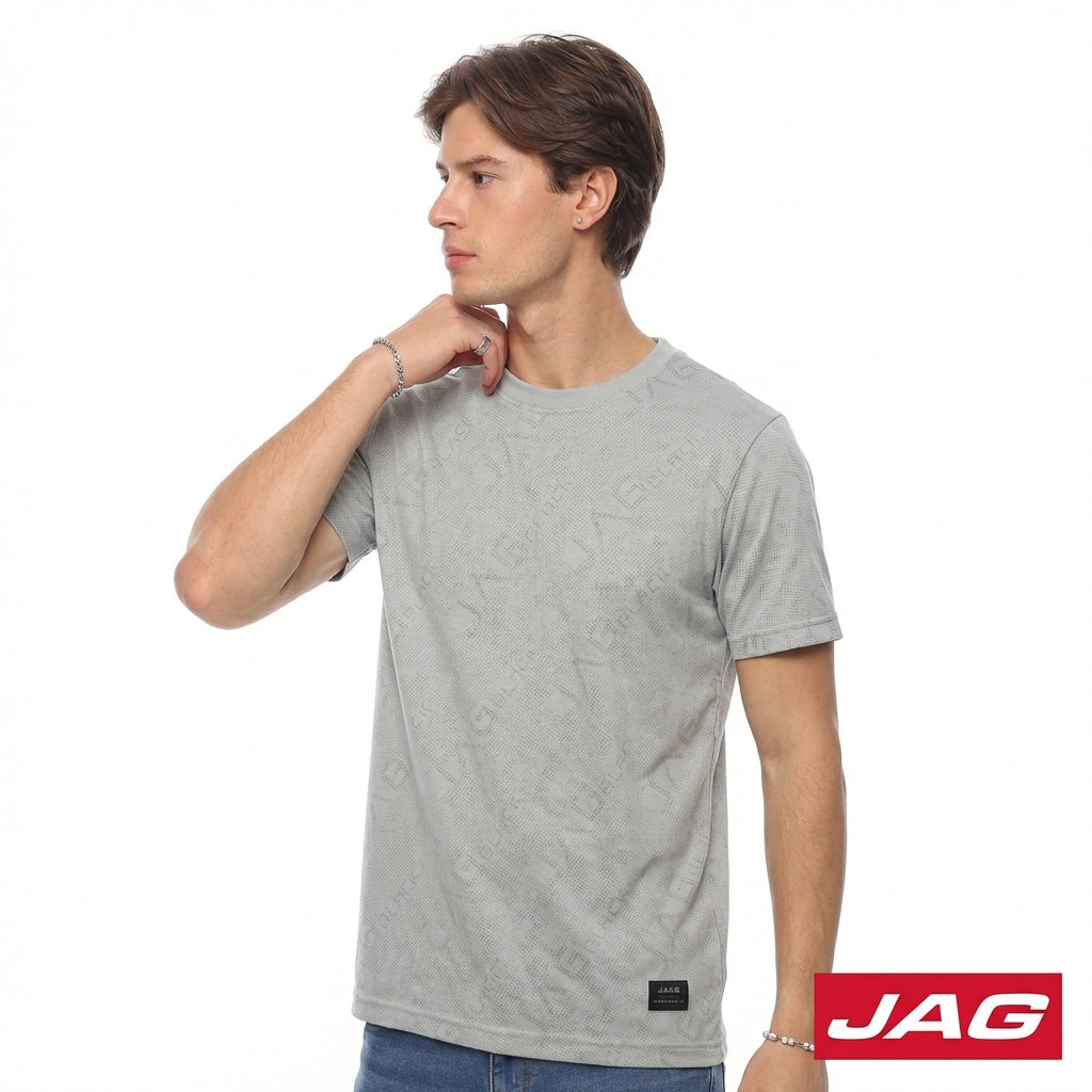 Jag Black Men's Round Neck Rugged Boxy Fit 30LQ2001