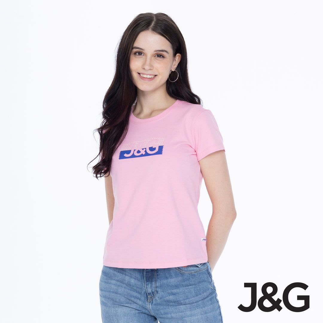 J&G Girl's Relaxed Fit Logo Tee