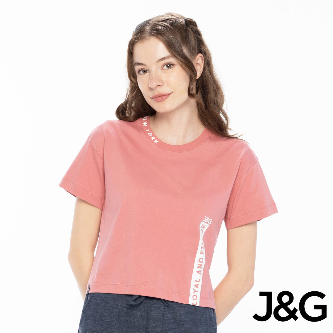 J&G Girl's Round Neck Cropped Fit