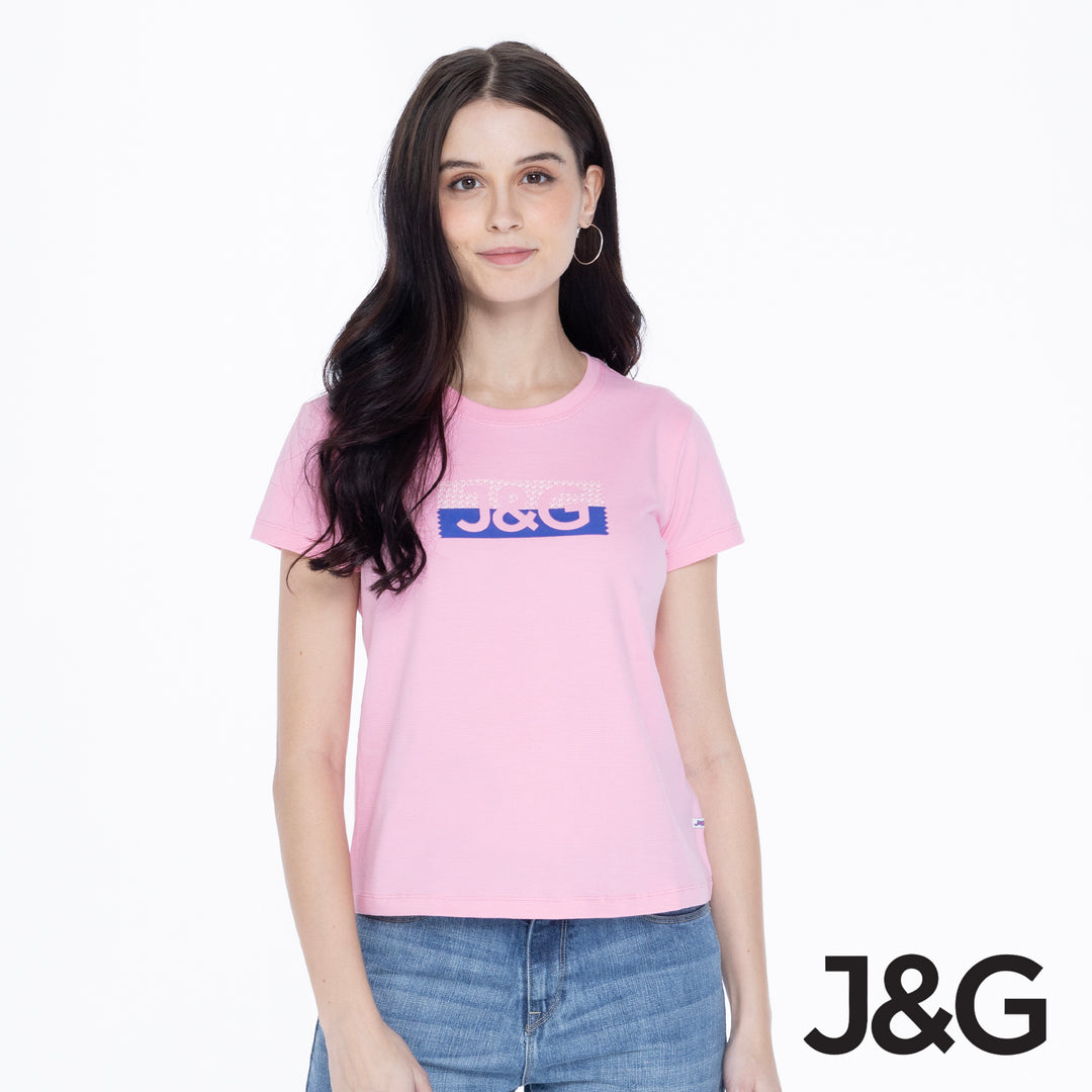 J&G Girl's Relaxed Fit Logo Tee