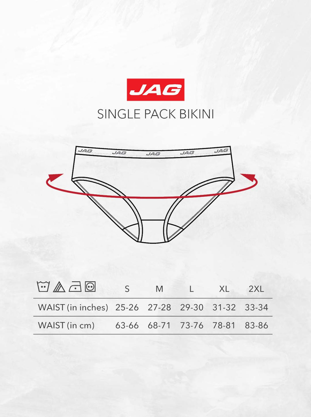 Jag Women's Underwear Cotton Stretch Bikini 3 in 1 in Black